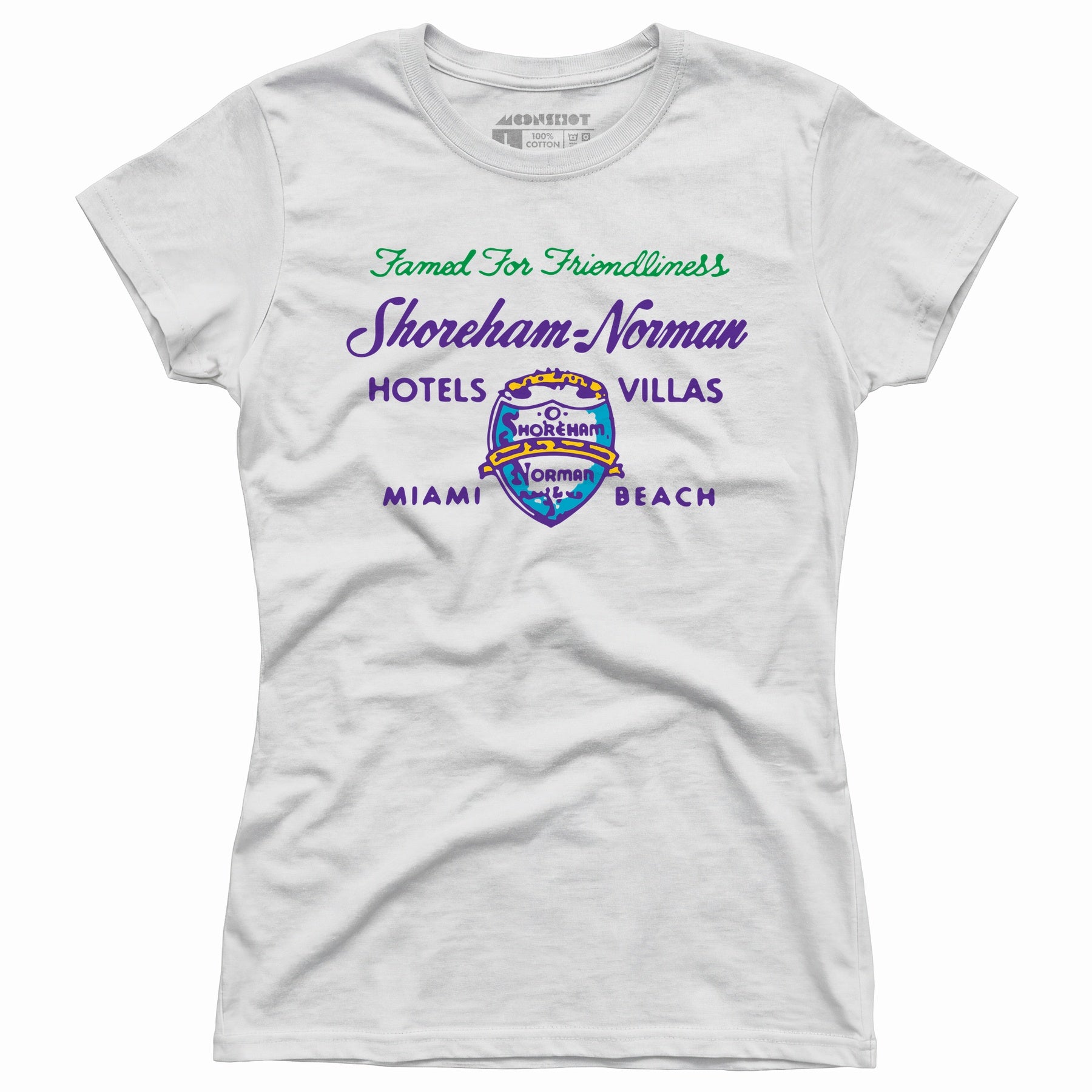 Shoreham Norman Hotels & Villas v2 - Miami, FL - Vintage Hotel - Women's T-Shirt