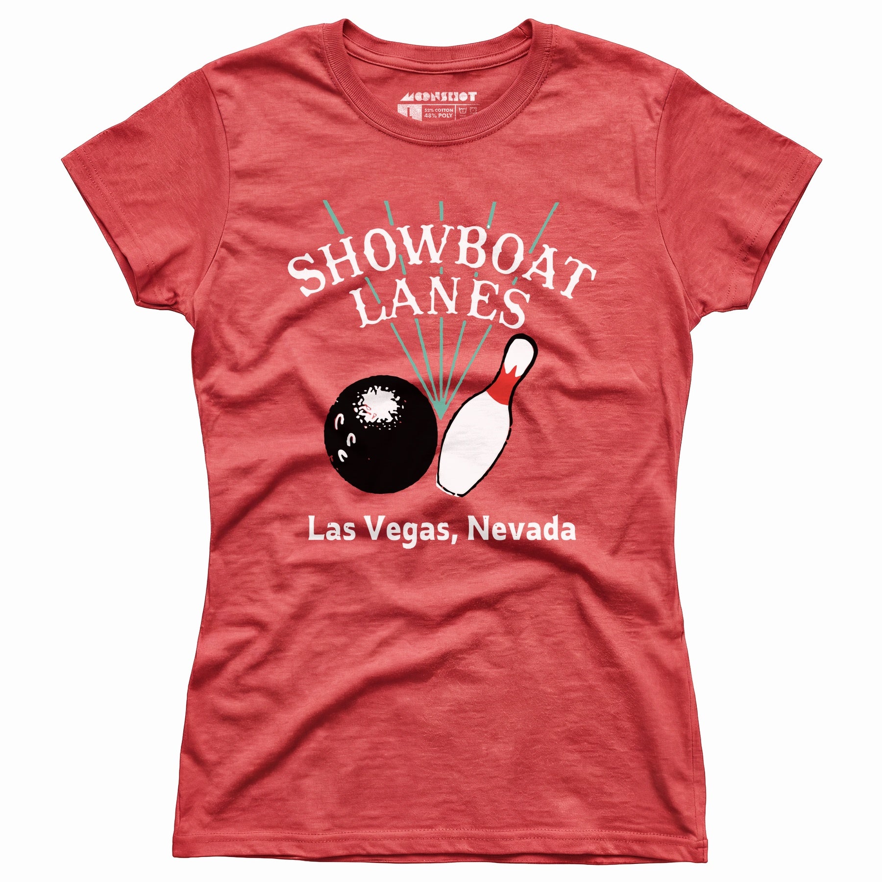Showboat Lanes - Las Vegas, NV - Vintage Bowling Alley - Women's T-Shirt