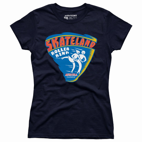 Skateland - Aurora, IL - Vintage Roller Rink - Women's T-Shirt