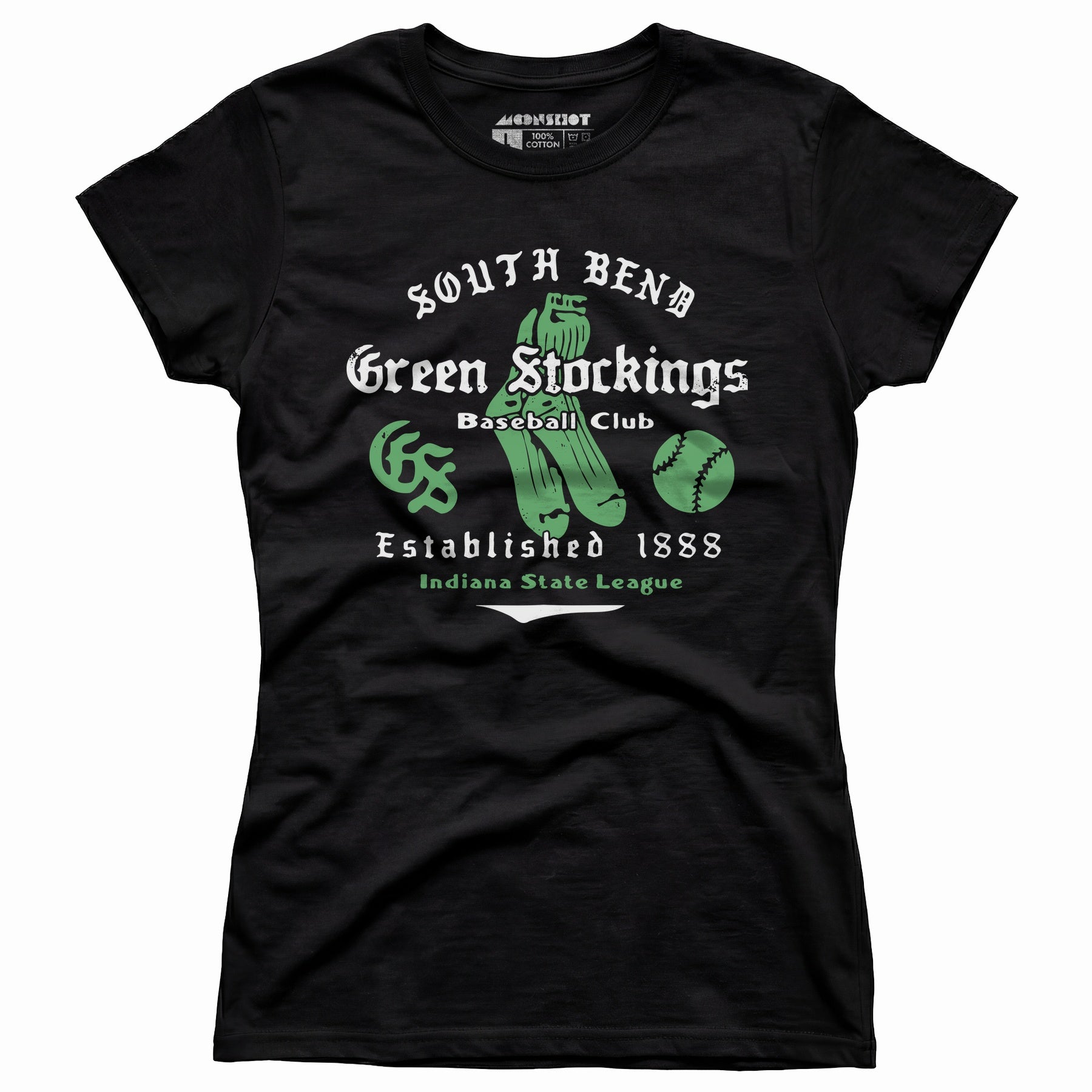 South Bend Green Stockings - Indiana - Vintage Defunct Baseball Teams - Women's T-Shirt