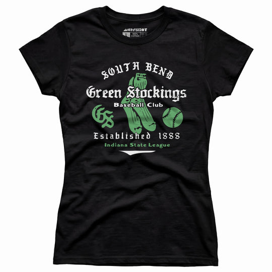 South Bend Green Stockings - Indiana - Vintage Defunct Baseball Teams - Women's T-Shirt