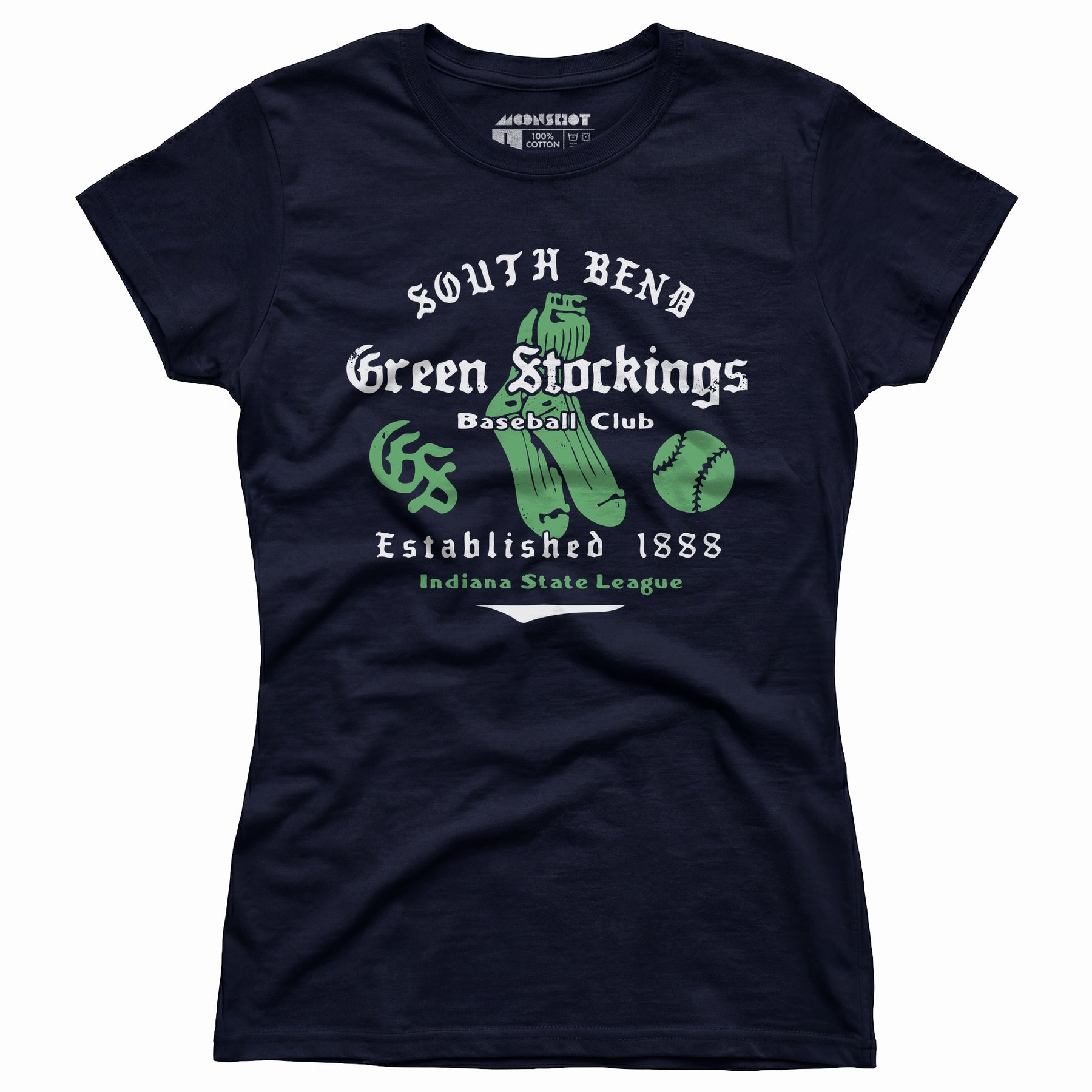 South Bend Green Stockings - Indiana - Vintage Defunct Baseball Teams - Women's T-Shirt