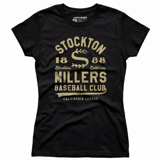 Stockton Millers - California - Vintage Defunct Baseball Teams - Women's T-Shirt