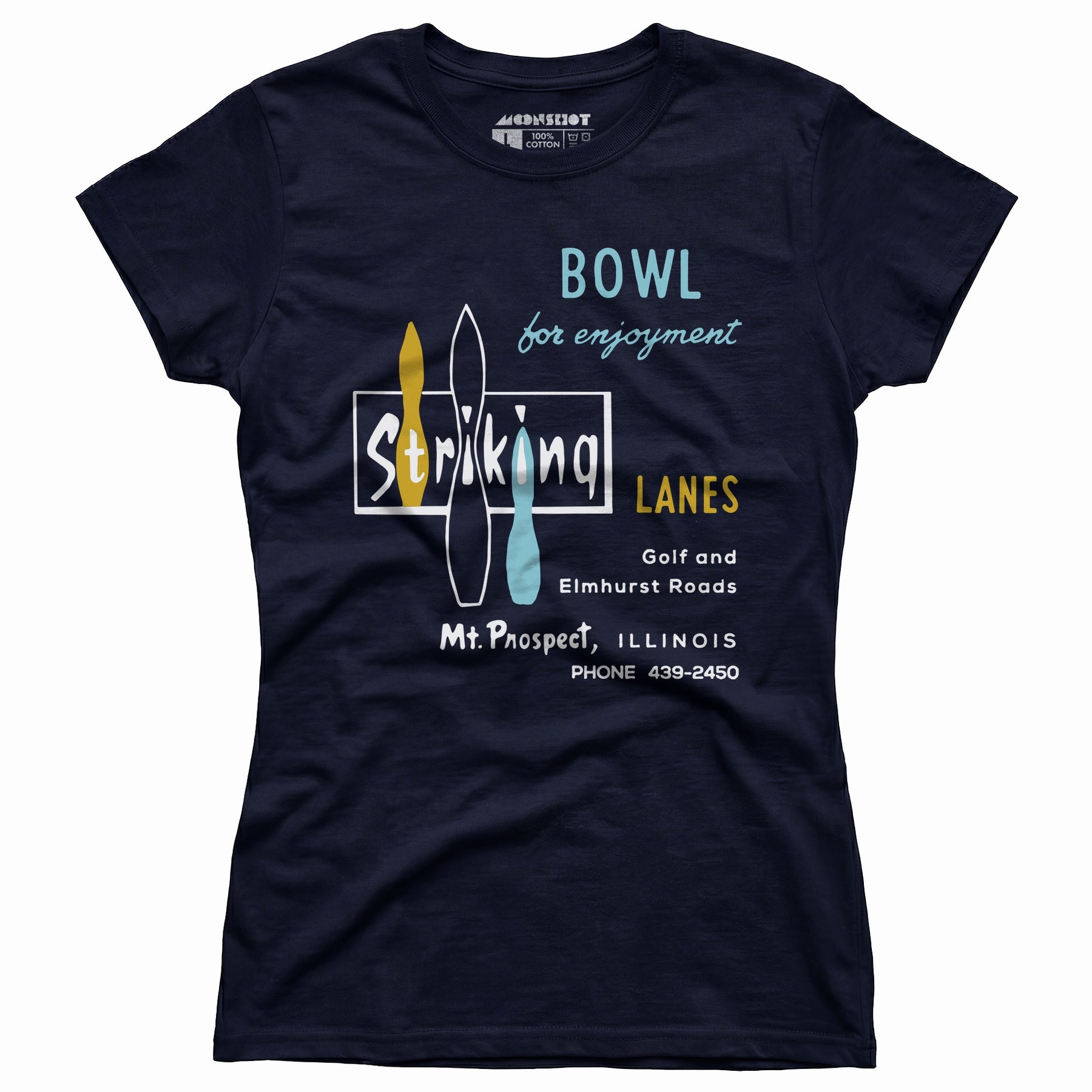 Striking Lanes - Mt. Prospect, IL - Vintage Bowling Alley - Women's T-Shirt