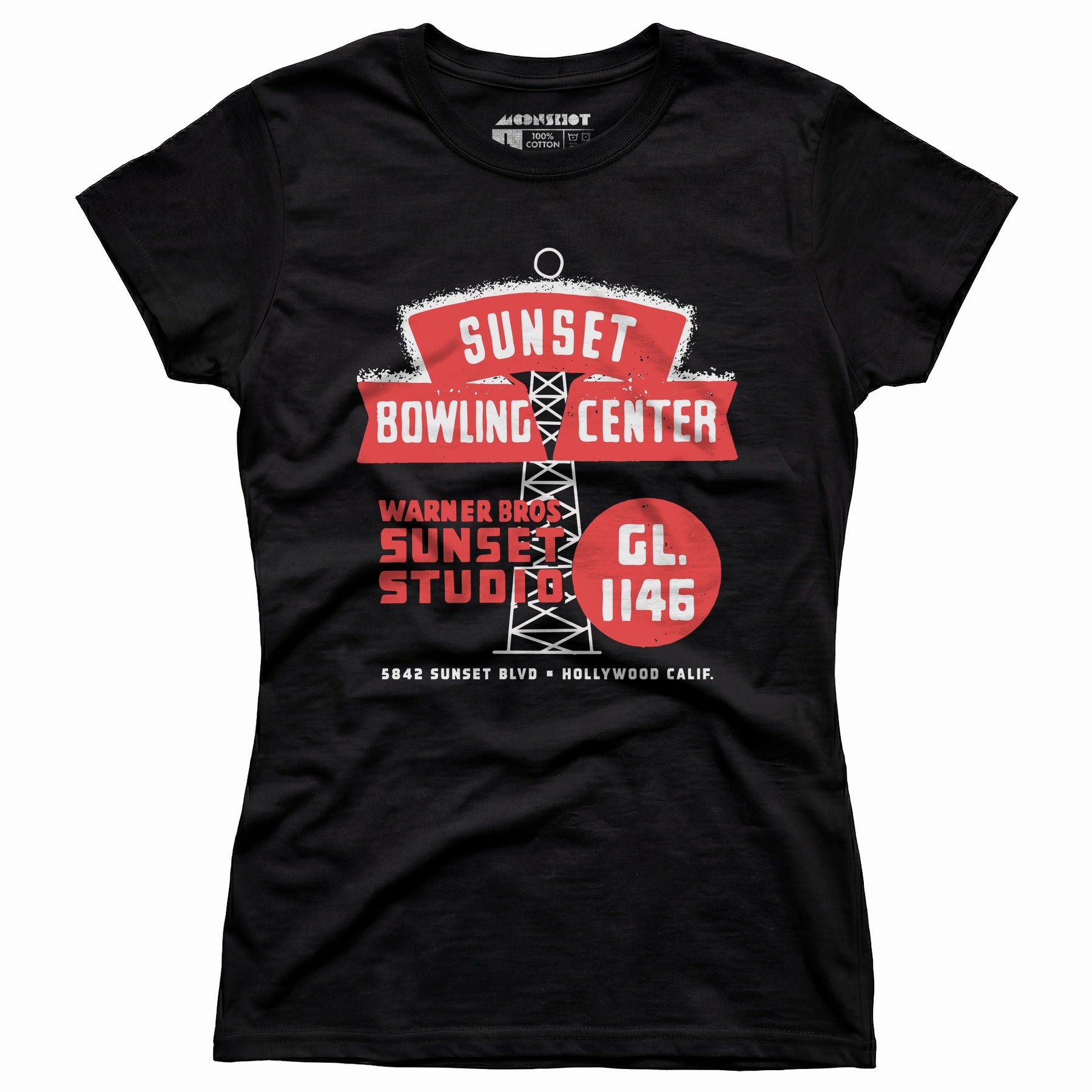 Sunset Bowling Center - Hollywood, CA - Vintage Bowling Alley - Women's T-Shirt