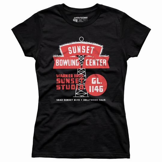 Sunset Bowling Center - Hollywood, CA - Vintage Bowling Alley - Women's T-Shirt