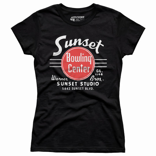 Sunset Bowling Center v2 - Hollywood, CA - Vintage Bowling Alley - Women's T-Shirt