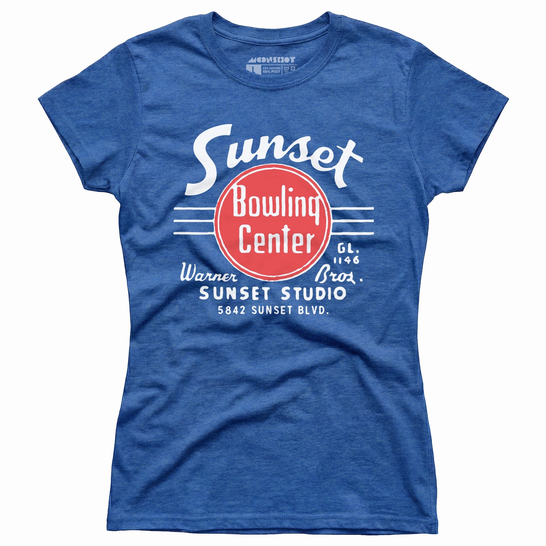 Sunset Bowling Center v2 - Hollywood, CA - Vintage Bowling Alley - Women's T-Shirt