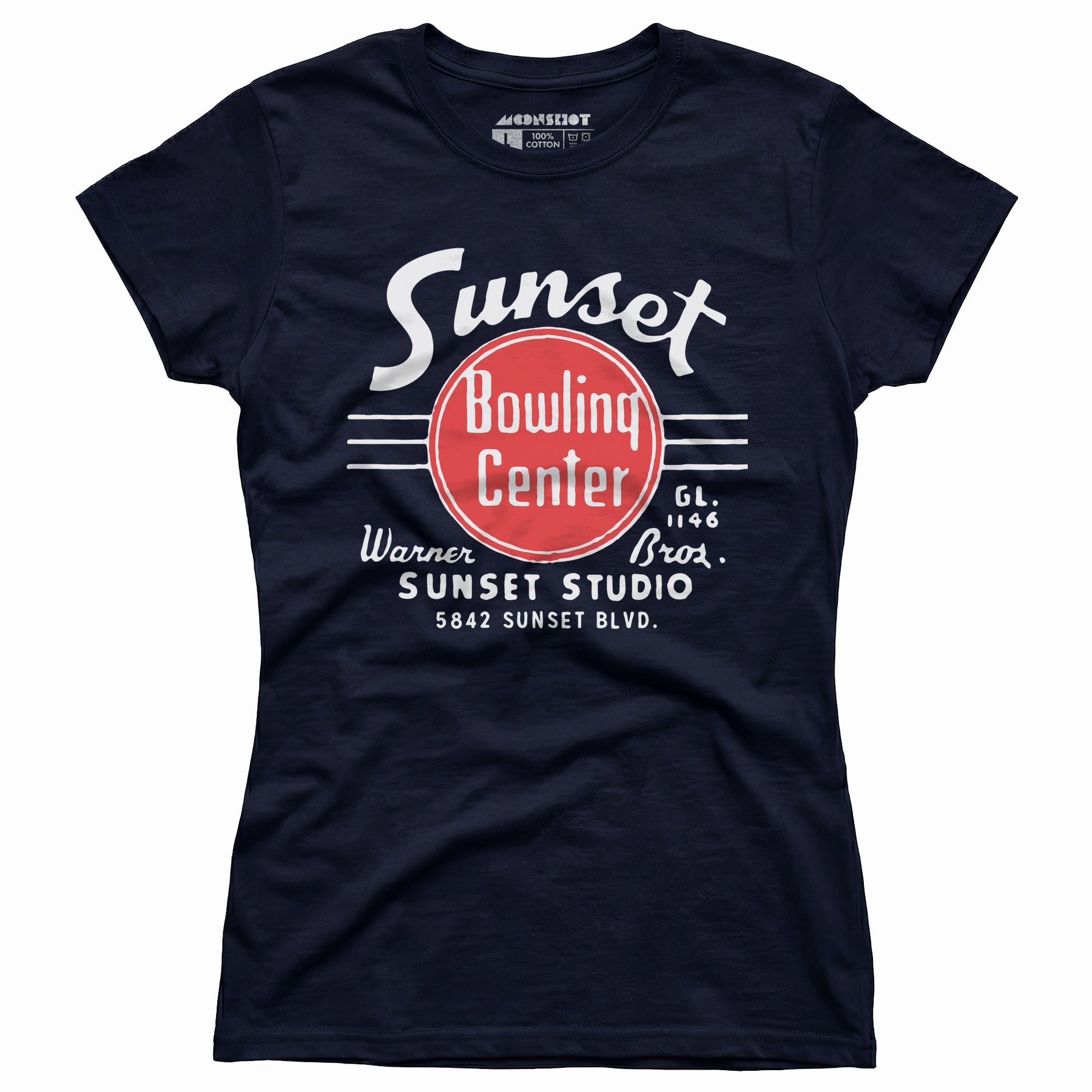 Sunset Bowling Center v2 - Hollywood, CA - Vintage Bowling Alley - Women's T-Shirt