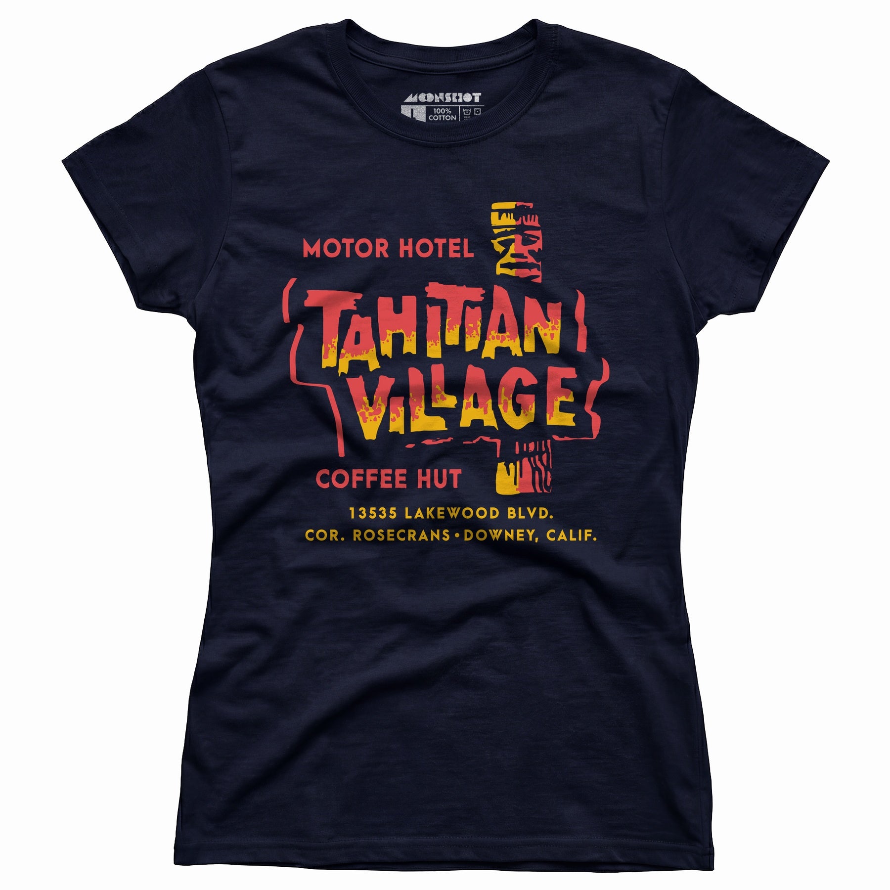 Tahitian Village - Downey, CA - Vintage Tiki Bar - Women's T-Shirt