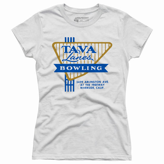 Tava Lanes - Riverside, CA - Vintage Bowling Alley - Women's T-Shirt