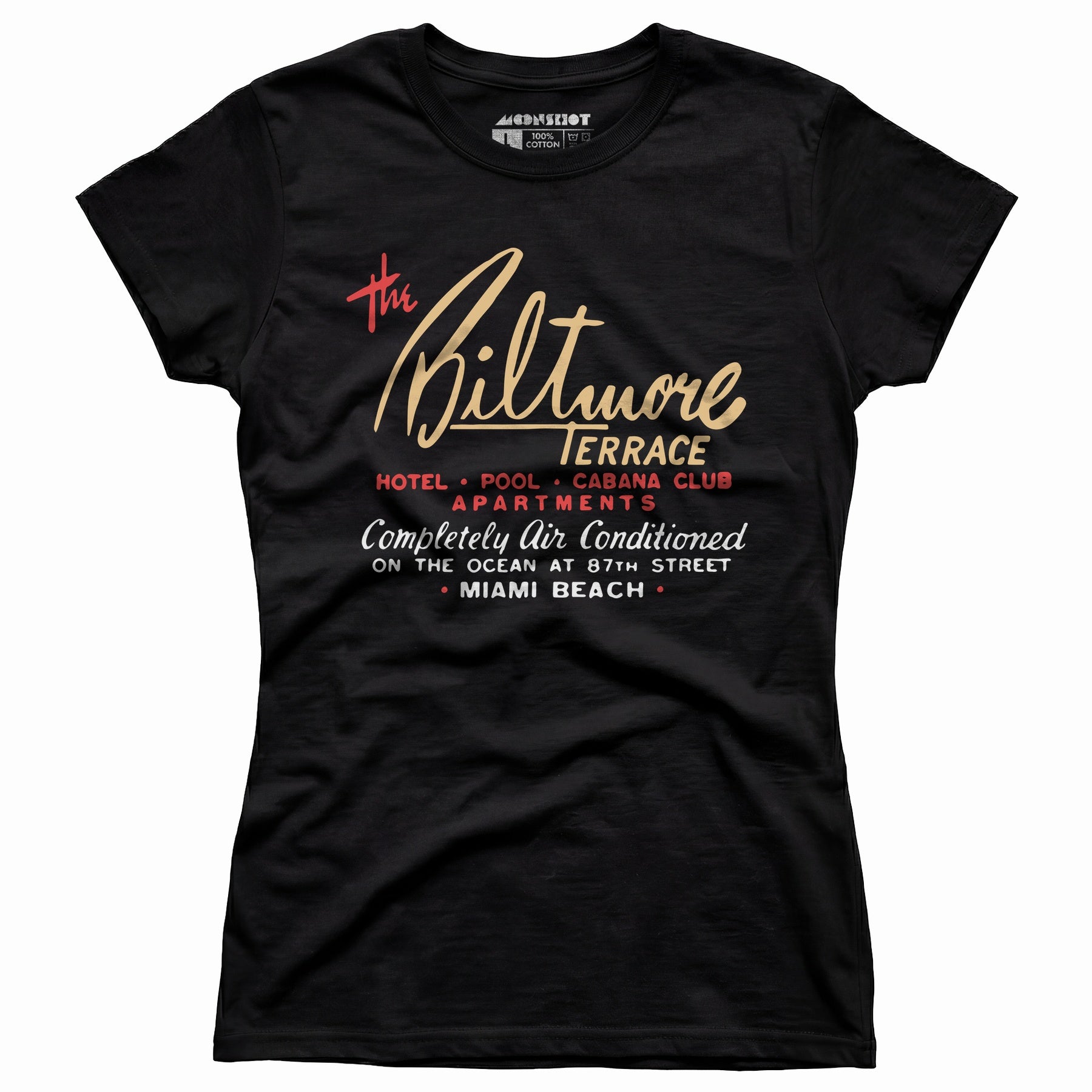The Biltmore Terrace - Miami Beach, FL - Vintage Hotel - Women's T-Shirt