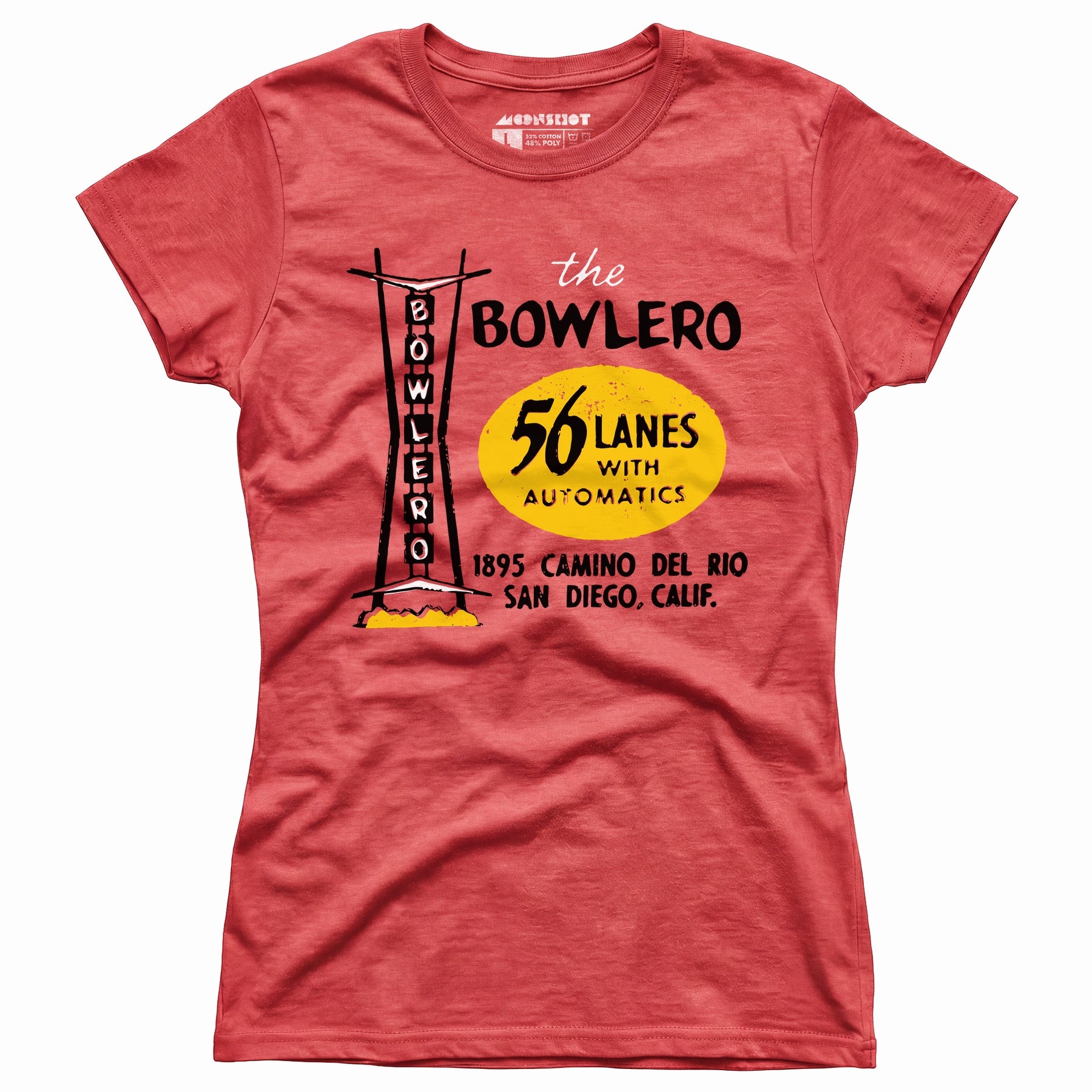The Bowlero - San Diego, CA - Vintage Bowling Alley - Women's T-Shirt