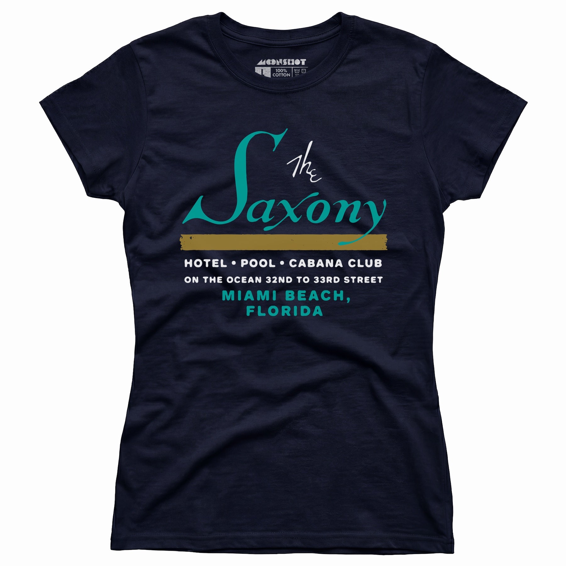 The Saxony - Miami Beach, FL - Vintage Hotel - Women's T-Shirt
