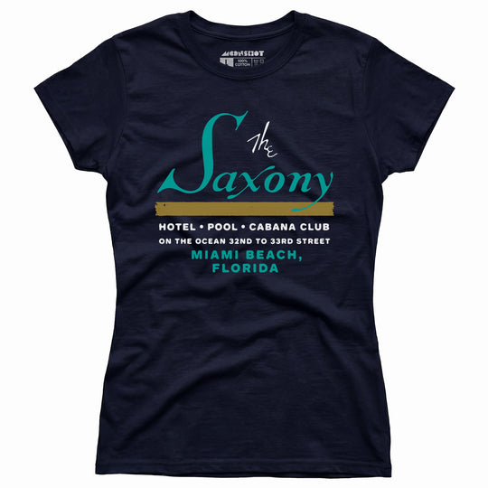 The Saxony - Miami Beach, FL - Vintage Hotel - Women's T-Shirt