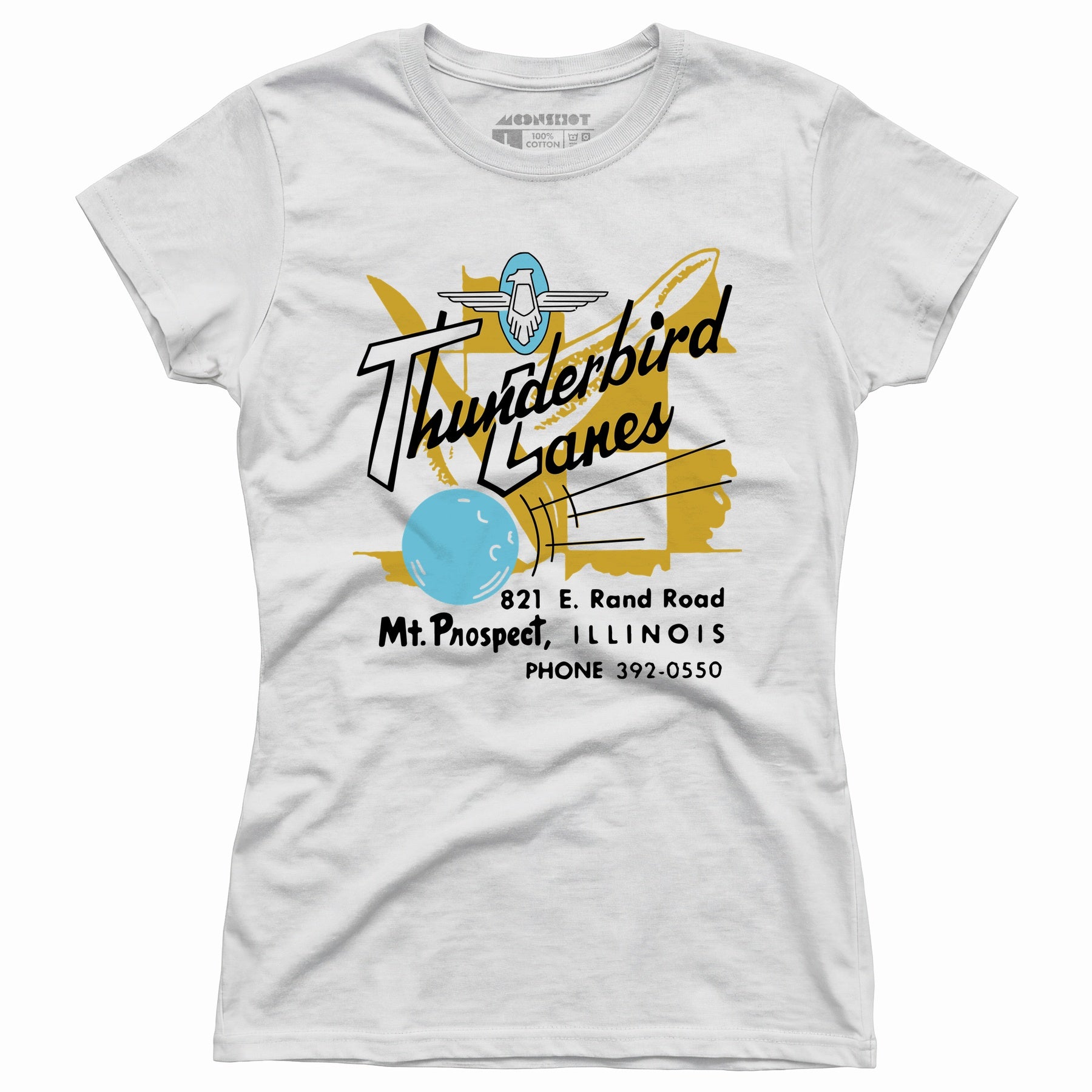 Thunderbird Lanes - Mt. Prospect, IL - Vintage Bowling Alley - Women's T-Shirt