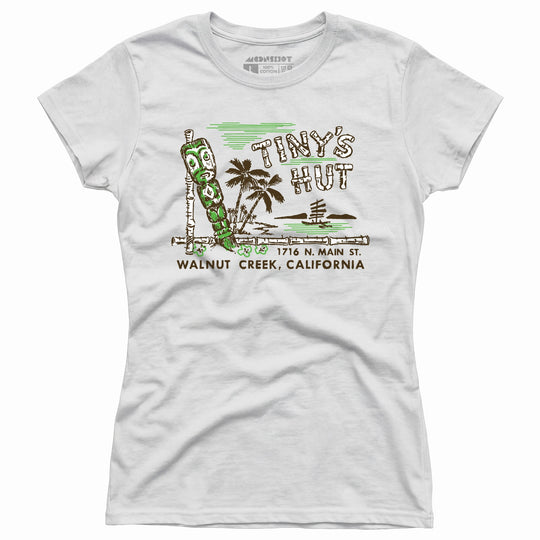 Tiny's Hut - Walnut Creek, CA - Vintage Tiki Bar - Women's T-Shirt