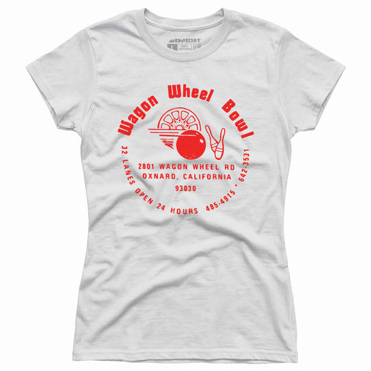Wagon Wheel Bowl - Oxnard, CA - Vintage Bowling Alley - Women's T-Shirt