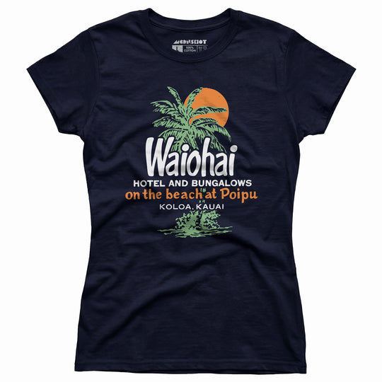 Waiohai Hotel and Bungalows - Kauai, Hawaii - Vintage - Women's T-Shirt