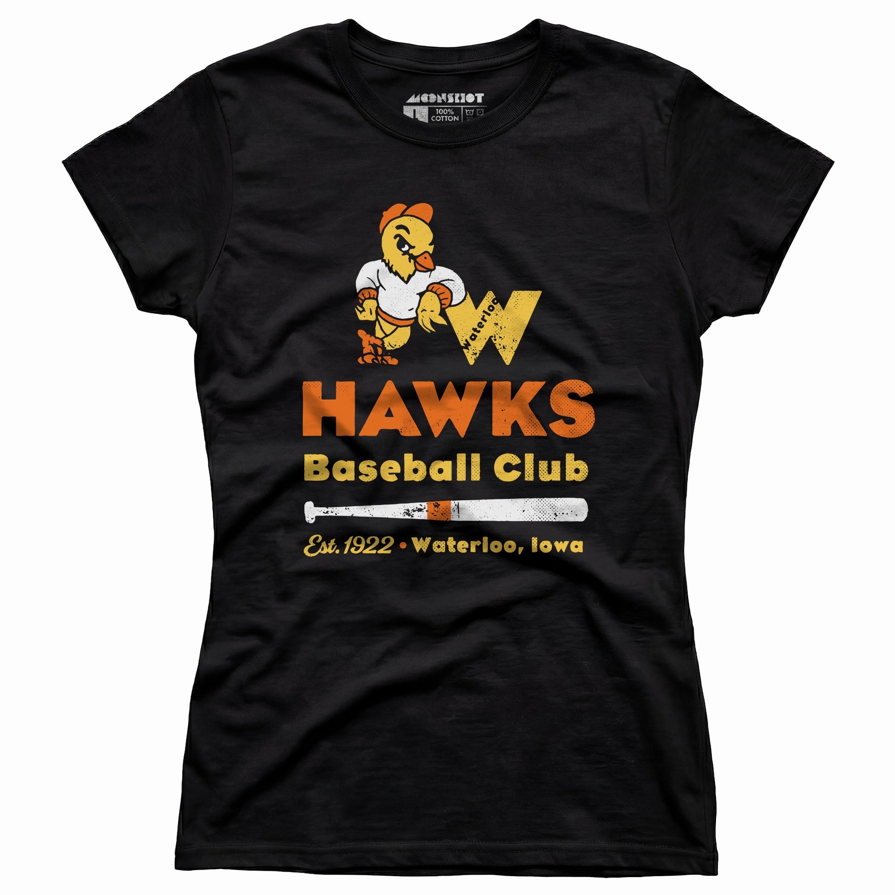 Waterloo Hawks - Iowa - Vintage Defunct Baseball Teams - Women's T-Shirt