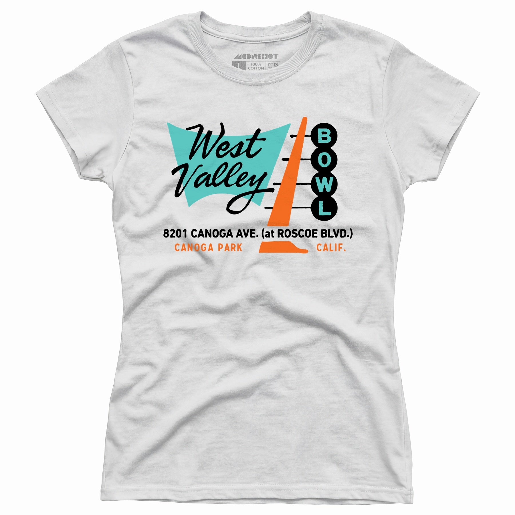 West Valley Bowl - Canoga Park, CA - Vintage Bowling Alley - Women's T-Shirt