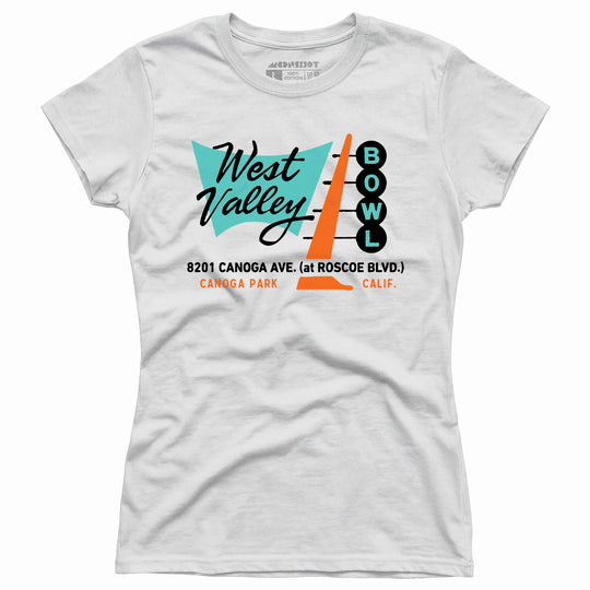 West Valley Bowl - Canoga Park, CA - Vintage Bowling Alley - Women's T-Shirt