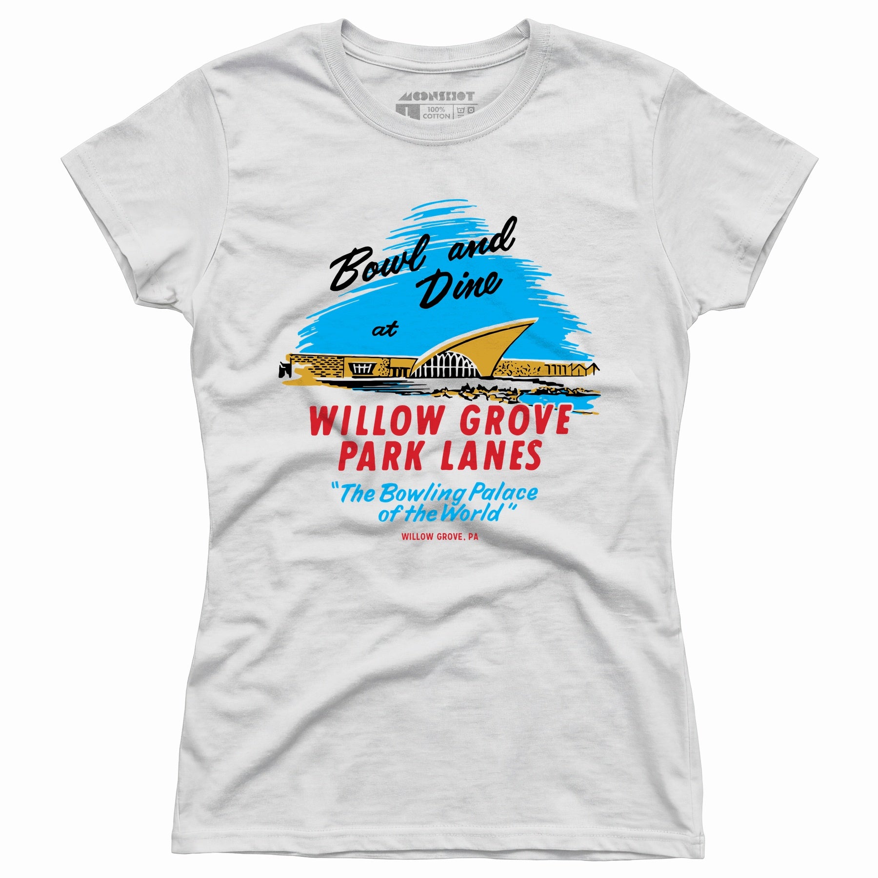 Willow Grove Park Lanes - Willow Grove, PA - Vintage Bowling Alley - Women's T-Shirt