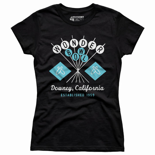 Wonder Bowl - Downey, CA - Vintage Bowling Alley - Women's T-Shirt