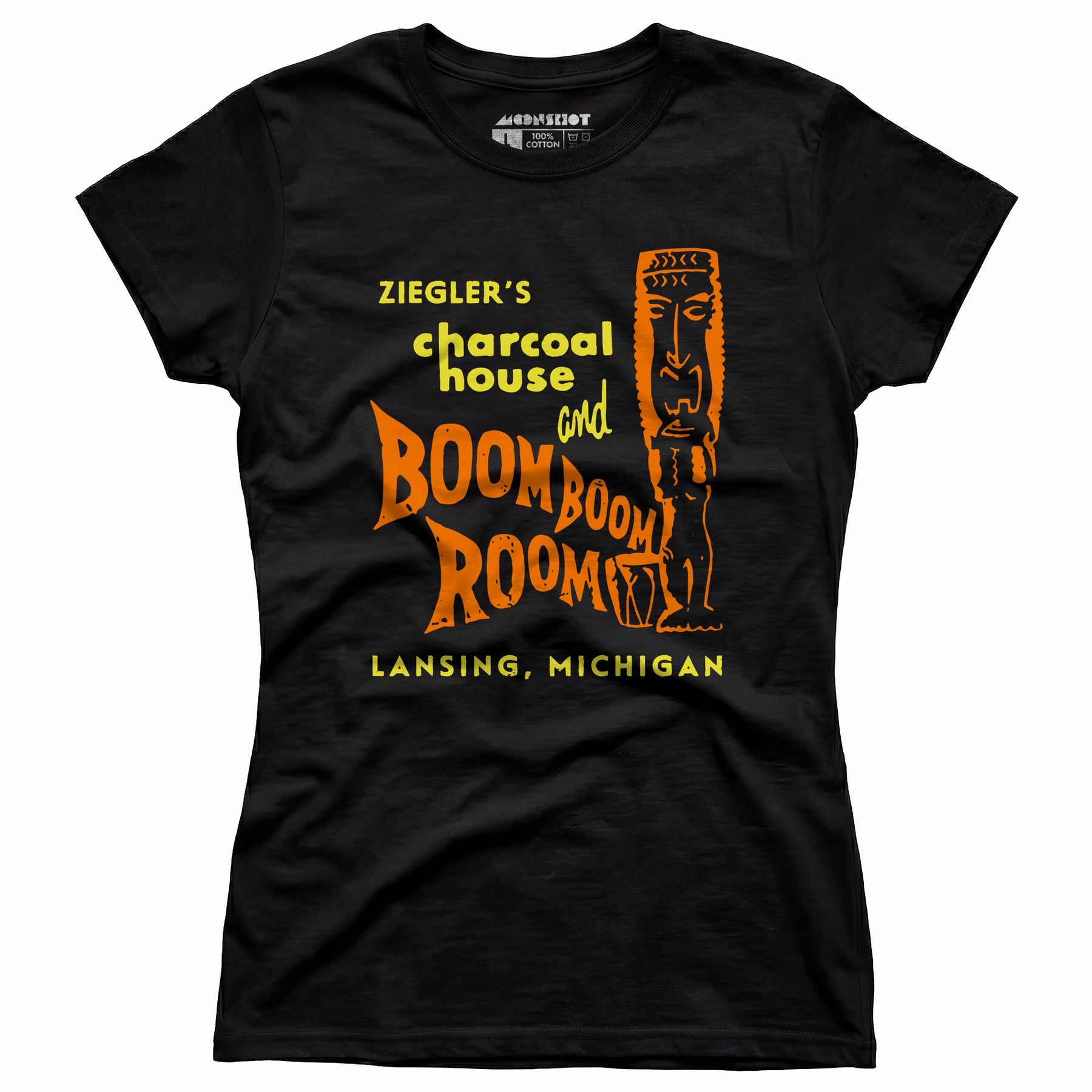 Ziegler's Charcoal House & Boom Boom Room - Lansing, MI - Vintage Tiki Bar - Women's T-Shirt