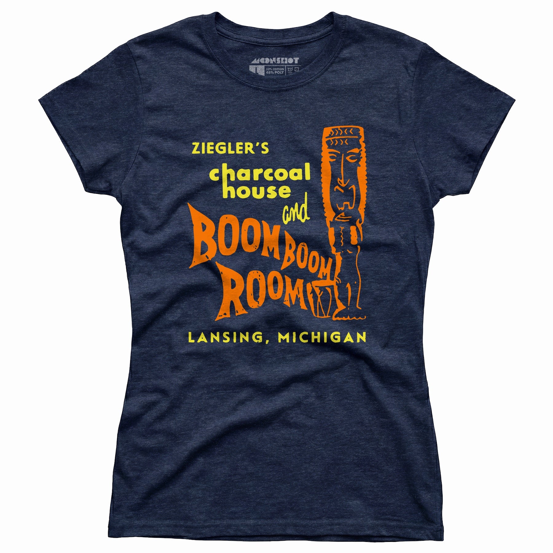 Ziegler's Charcoal House & Boom Boom Room - Lansing, MI - Vintage Tiki Bar - Women's T-Shirt