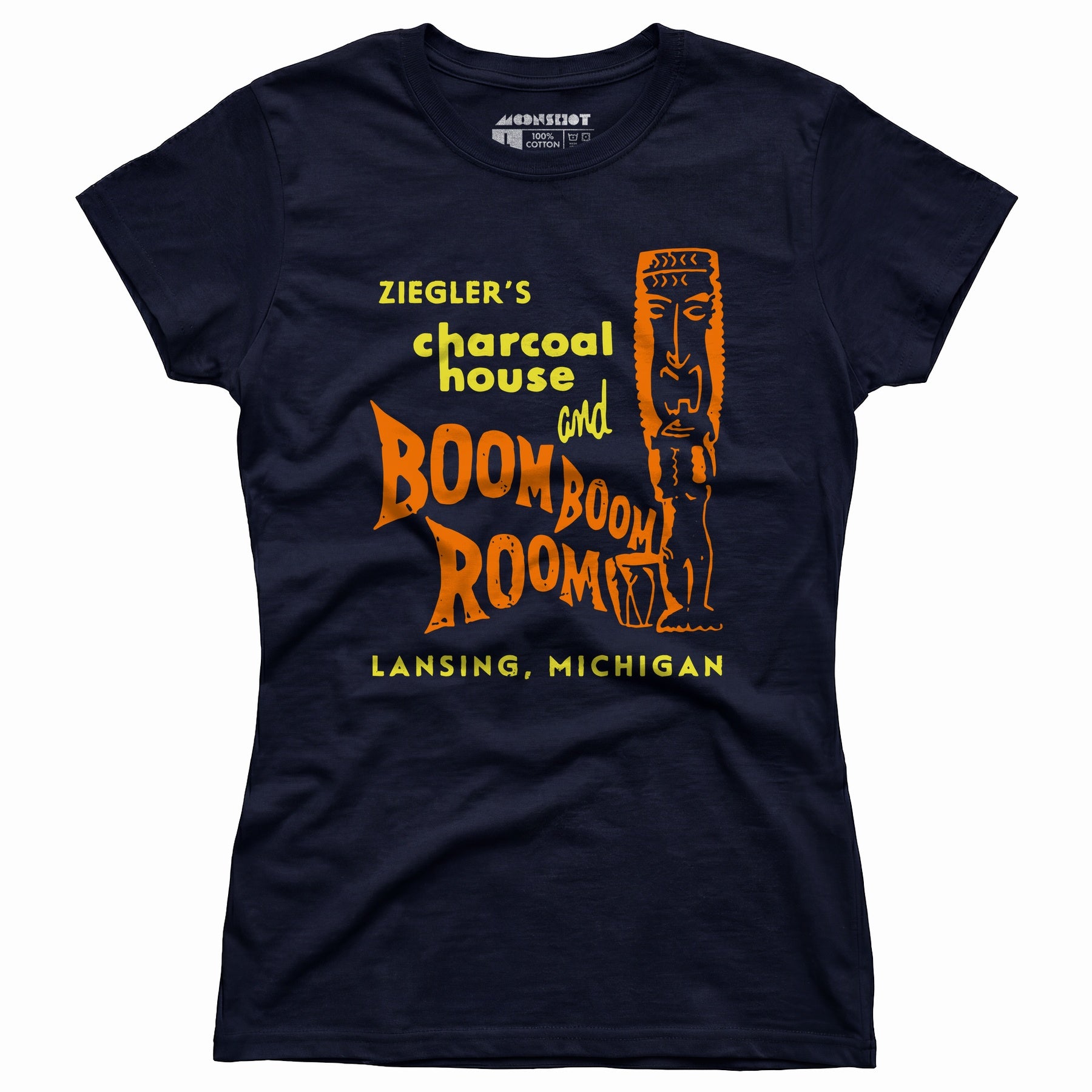 Ziegler's Charcoal House & Boom Boom Room - Lansing, MI - Vintage Tiki Bar - Women's T-Shirt