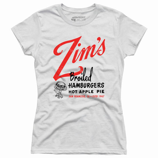 Zim's Hamburgers v1 - San Francisco, CA - Vintage Restaurant - Women's T-Shirt