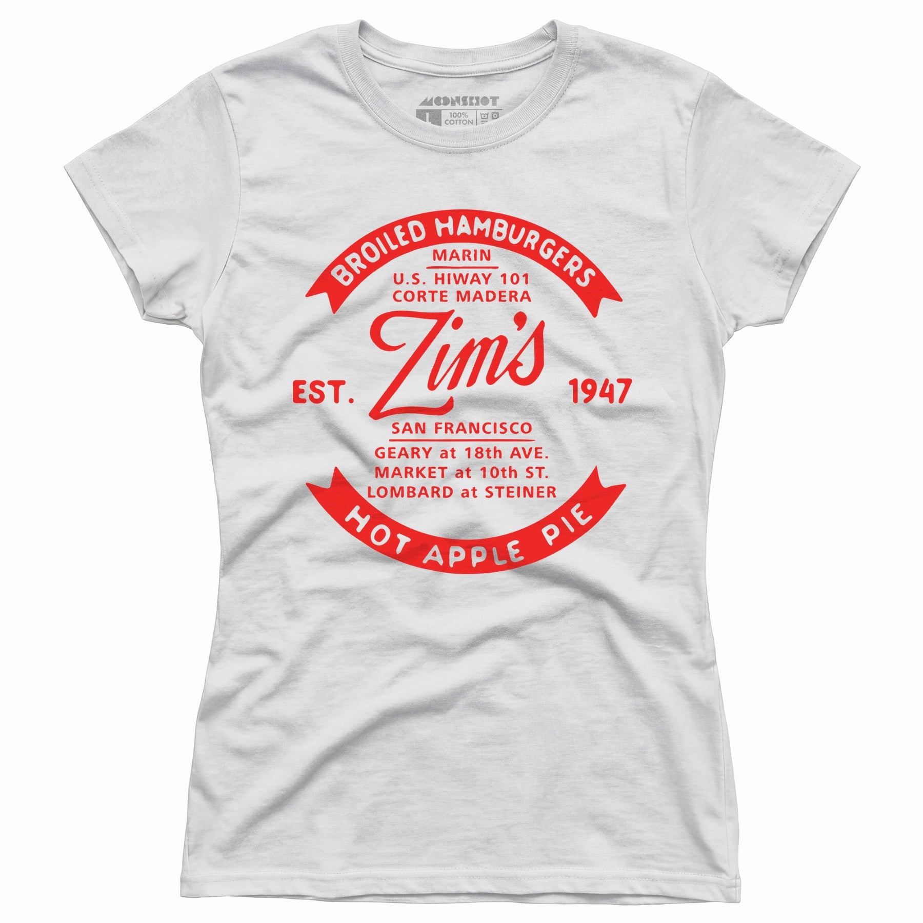 Zim's Hamburgers v4 - San Francisco, CA - Vintage Restaurant - Women's T-Shirt