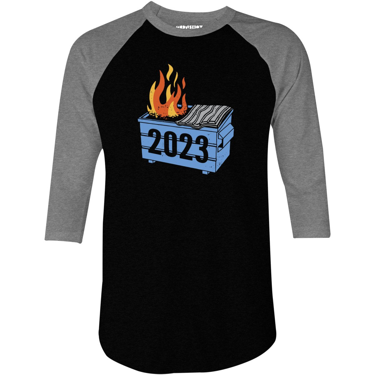 2023 Dumpster Fire - 3/4 Sleeve Raglan T-Shirt