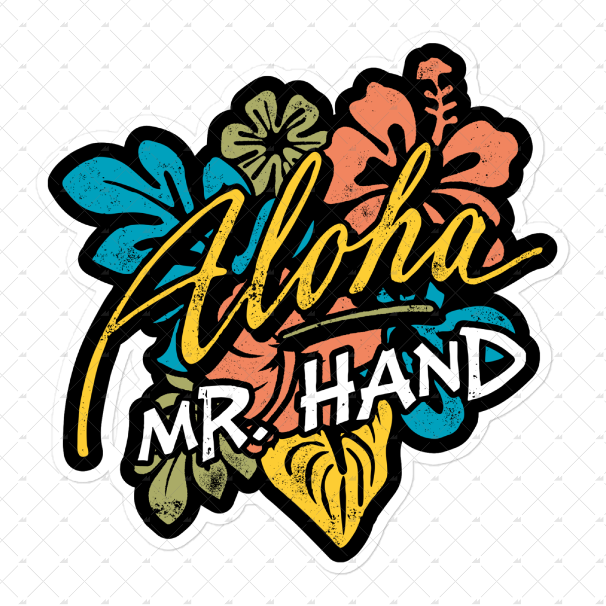 Aloha Mr. Hand - Sticker