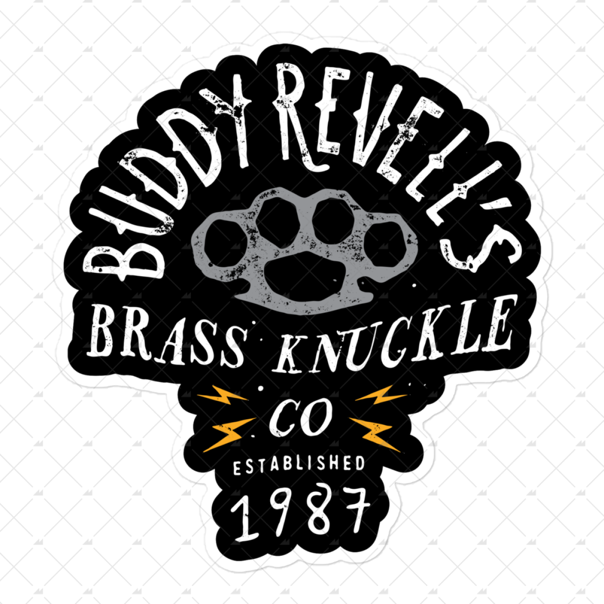 Buddy Revell's Brass Knuckle Co. - Sticker