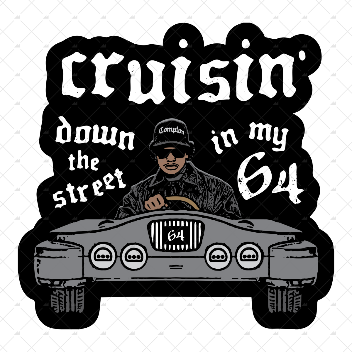 Cruisin' Down The Street In My 64 - Sticker