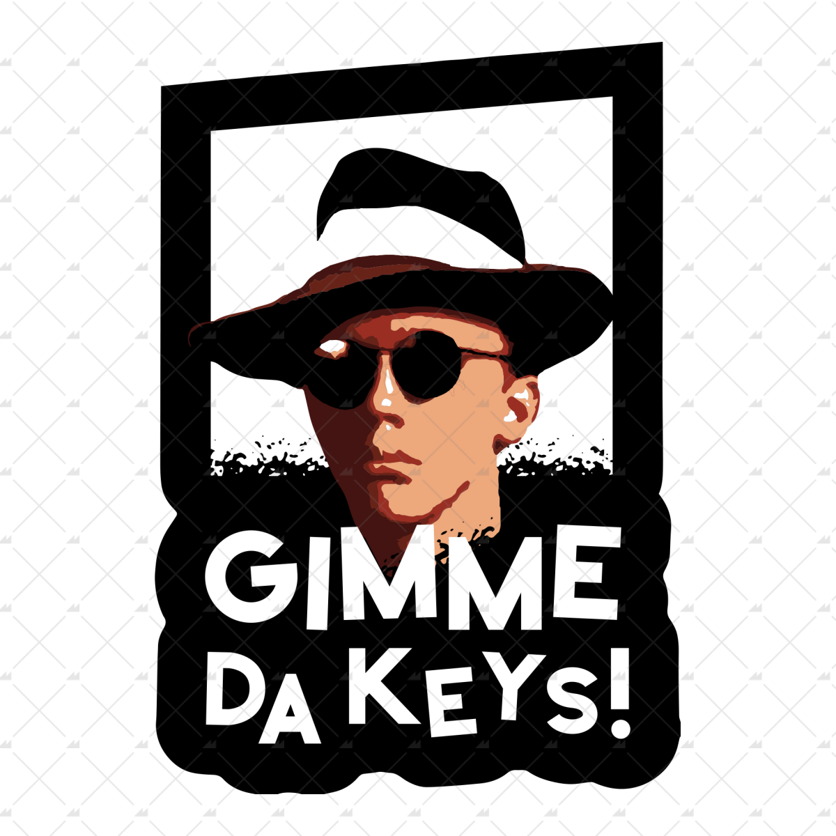 Gimme Da Keys - Sticker
