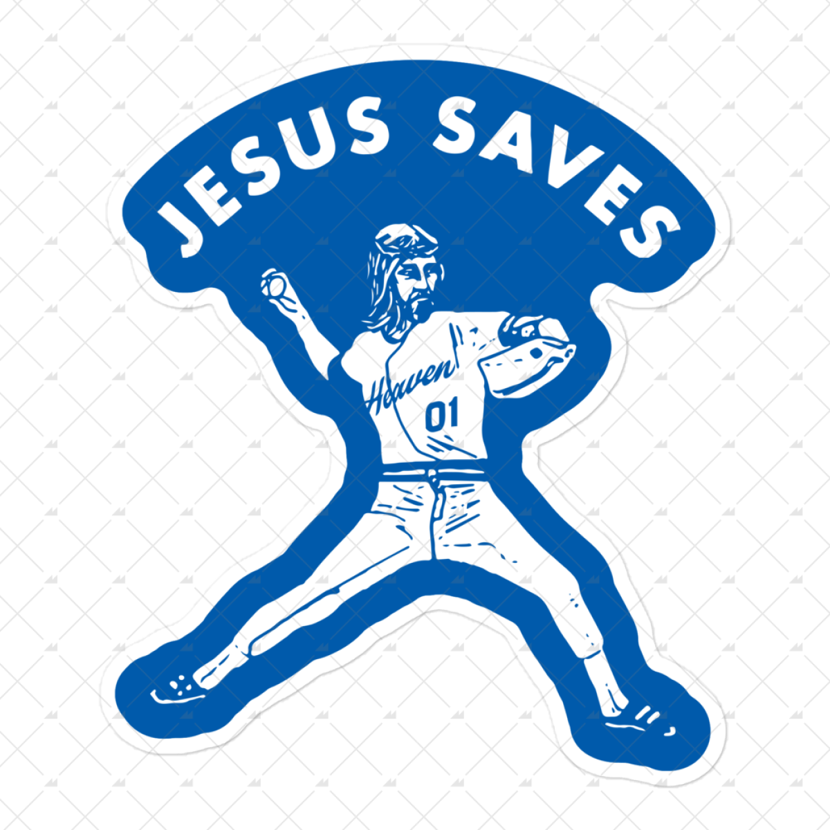 Jesus Saves - Baseball - Sticker