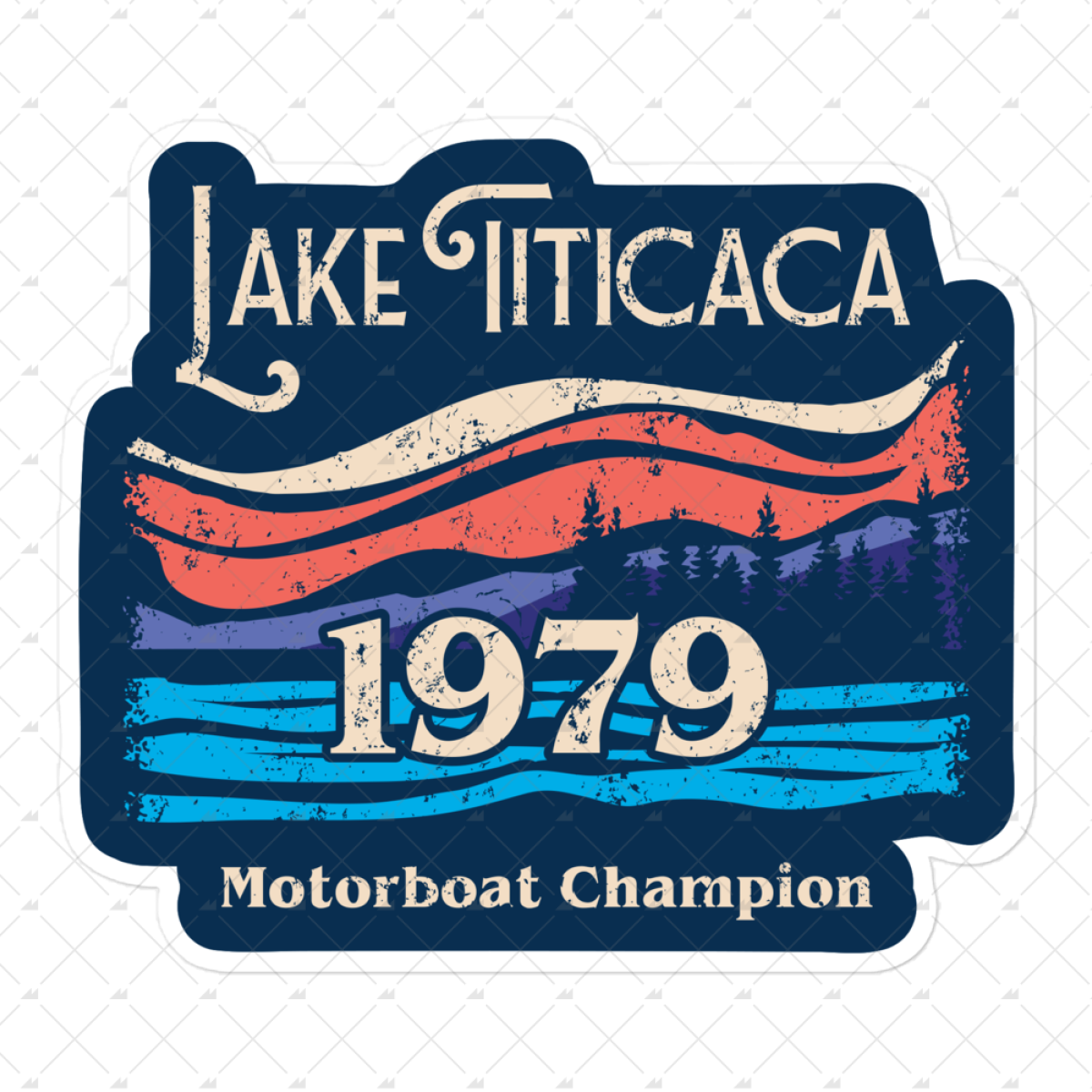 Lake Titicaca Motorboat Champion - Sticker