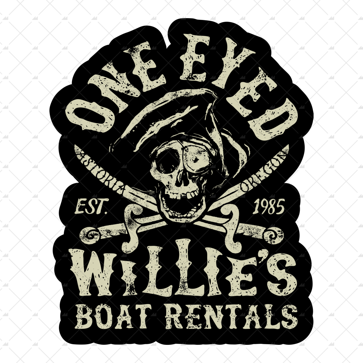 One Eyed Willie's Boat Rentals - Sticker