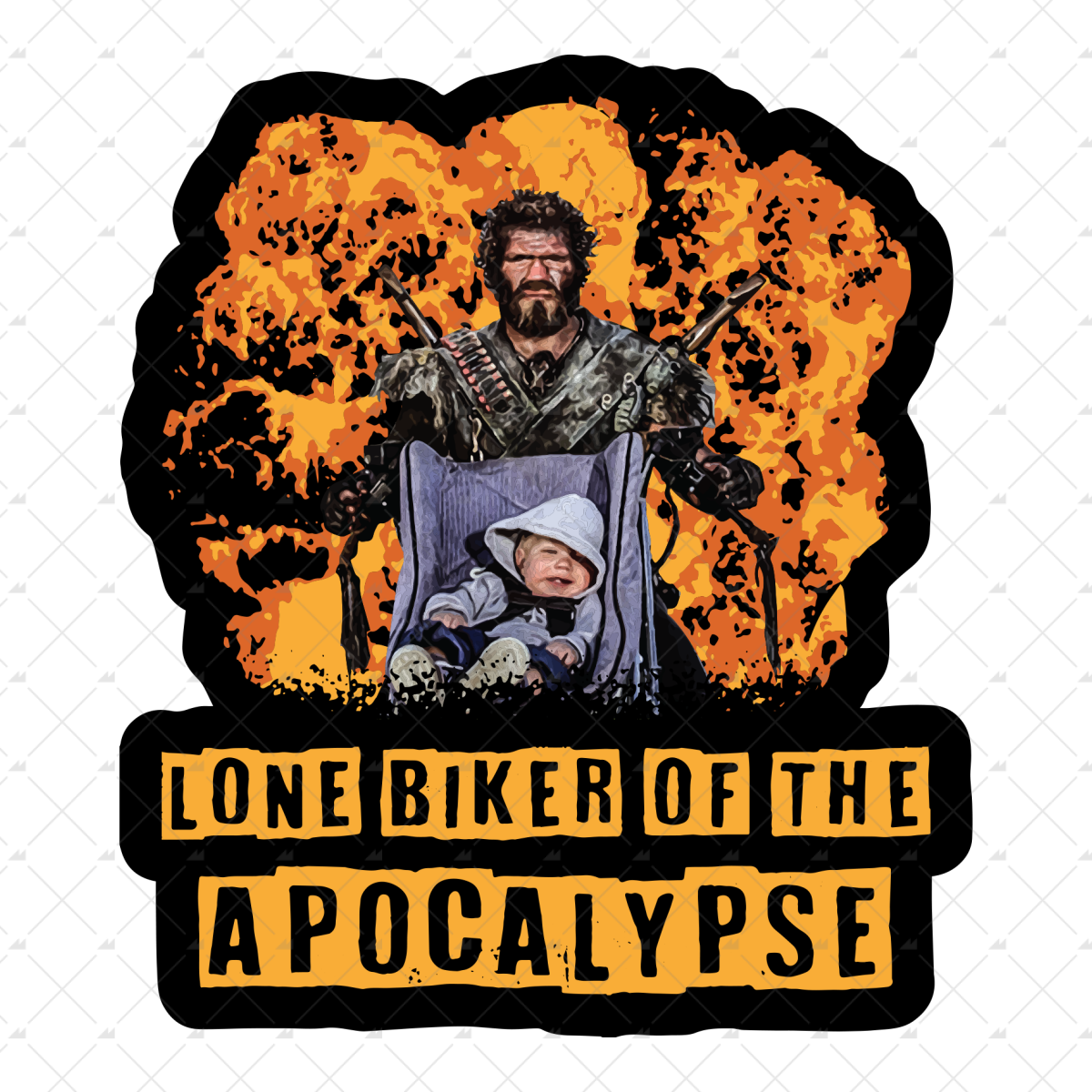 Lone Biker of the Apocalypse - Sticker