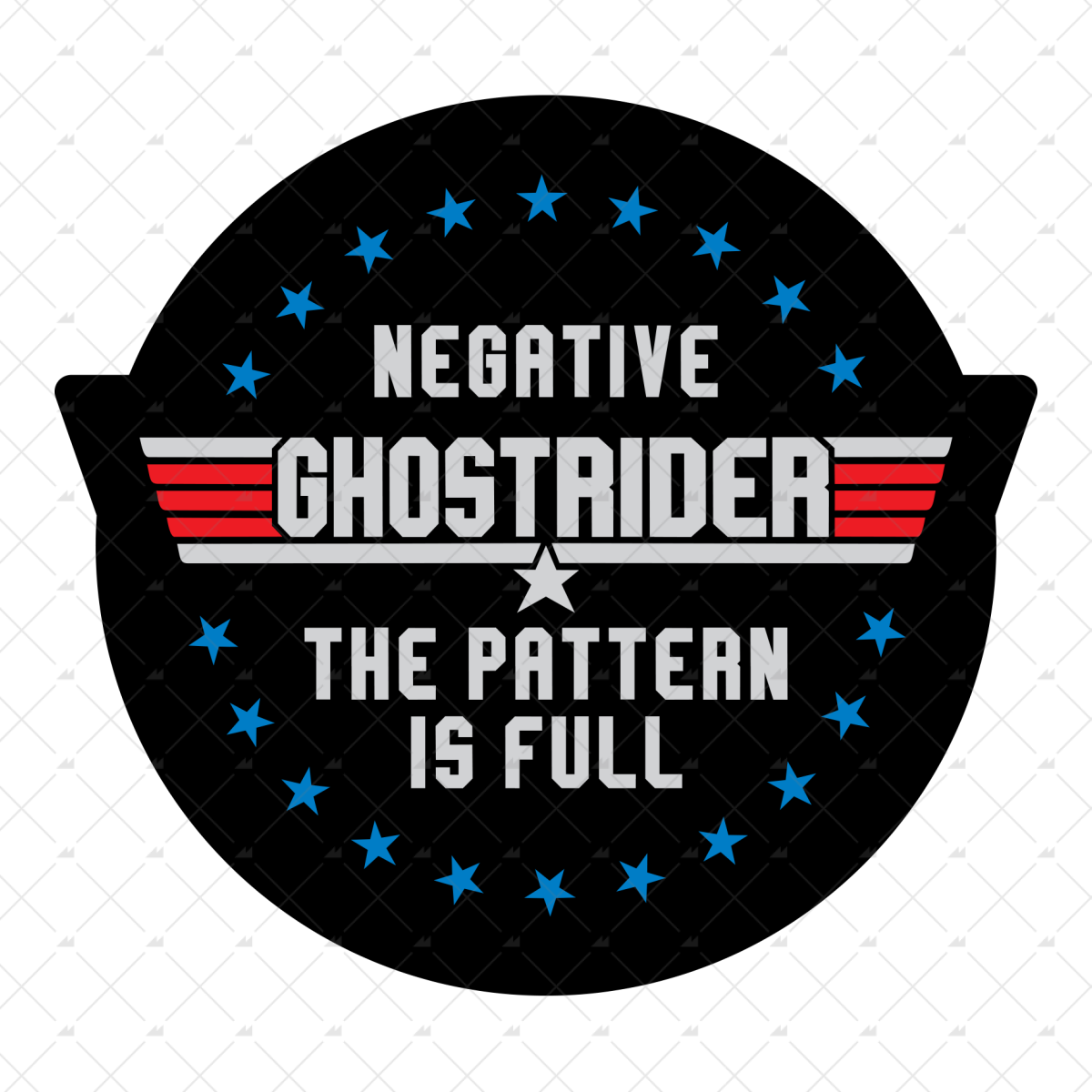 Negative Ghostrider The Pattern Is Full - Sticker