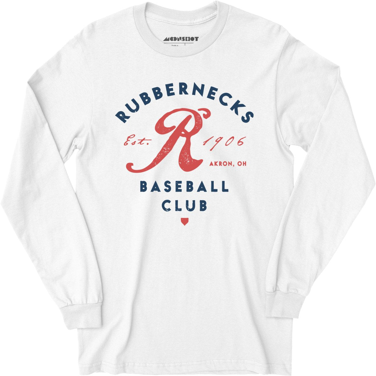 White Label Mfg Akron Rubbernecks - Ohio - Vintage Defunct Baseball Teams - Long Sleeve T-Shirt Natural / 3XL