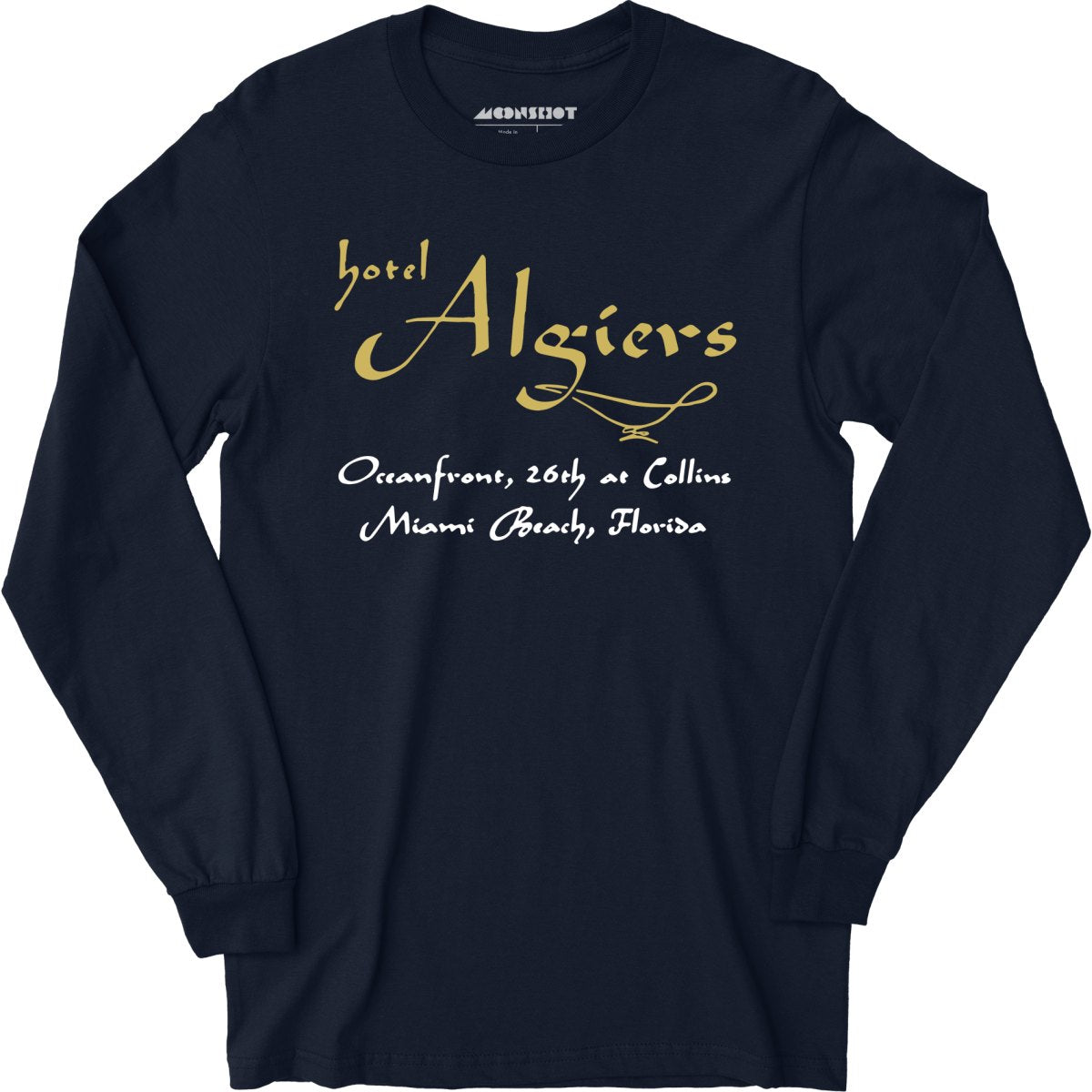 Algiers Hotel - Miami Beach, FL - Vintage Hotel - Long Sleeve T-Shirt