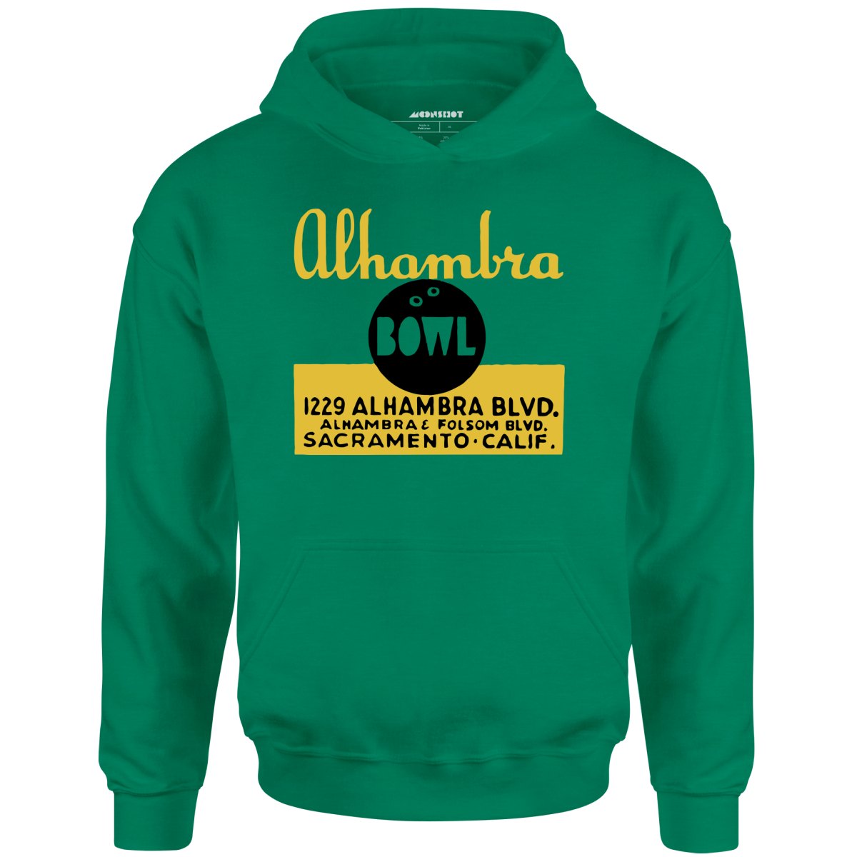 Alhambra Bowl - Sacramento, CA - Vintage Bowling Alley - Unisex Hoodie