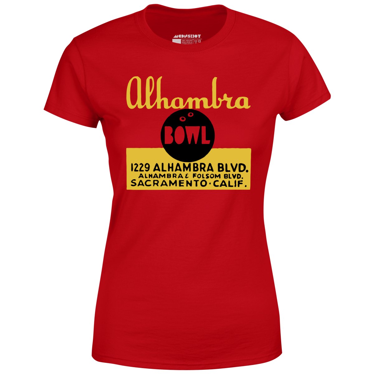 Alhambra Bowl - Sacramento, CA - Vintage Bowling Alley - Women's T-Shirt