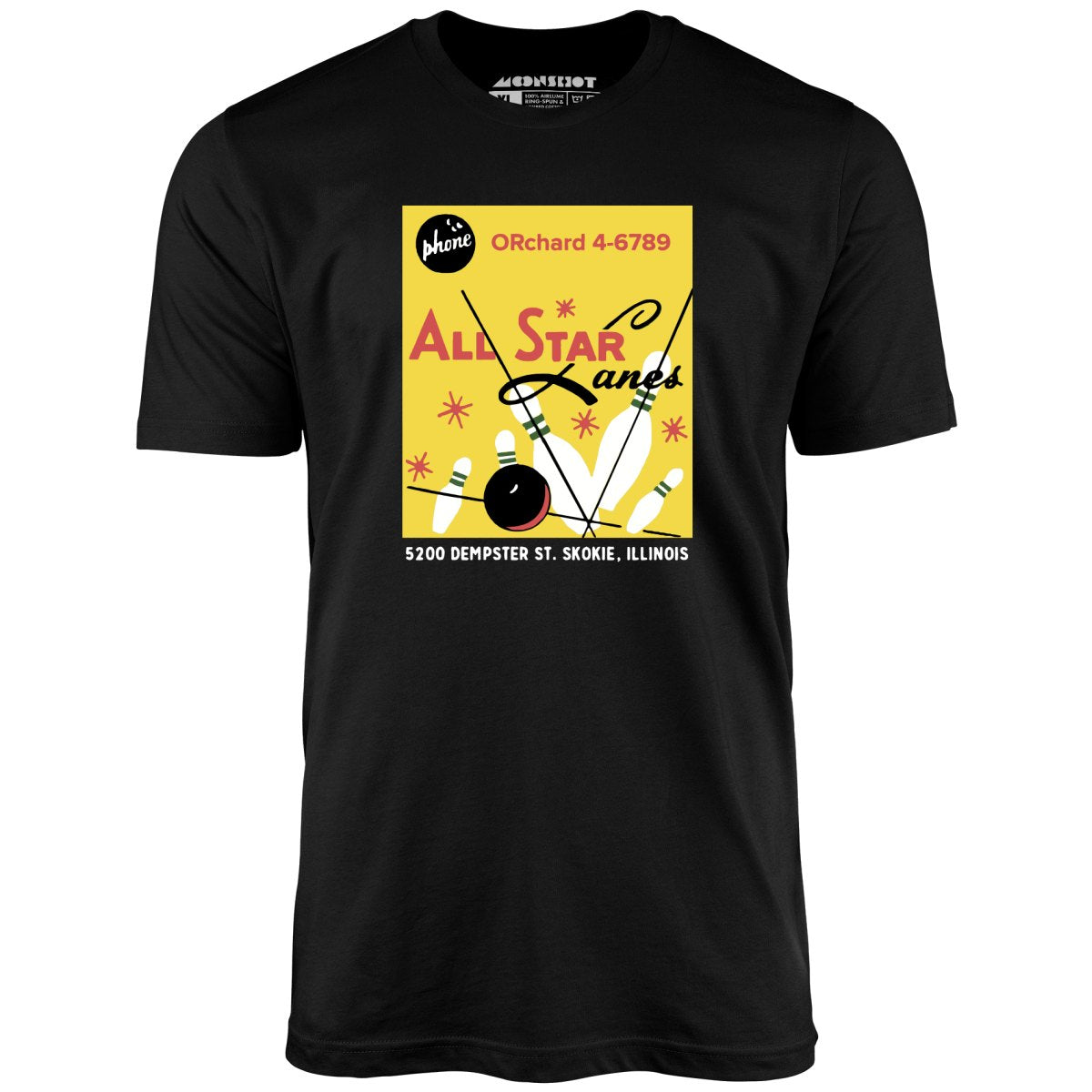 All Star Lanes v2 - St. Skokie, IL - Vintage Bowling Alley - Unisex T-Shirt