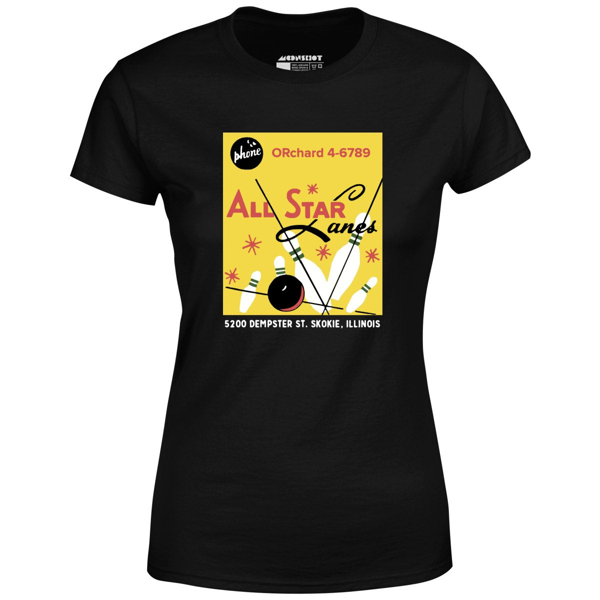 All Star Lanes v2 - St. Skokie, IL - Vintage Bowling Alley - Women's T-Shirt