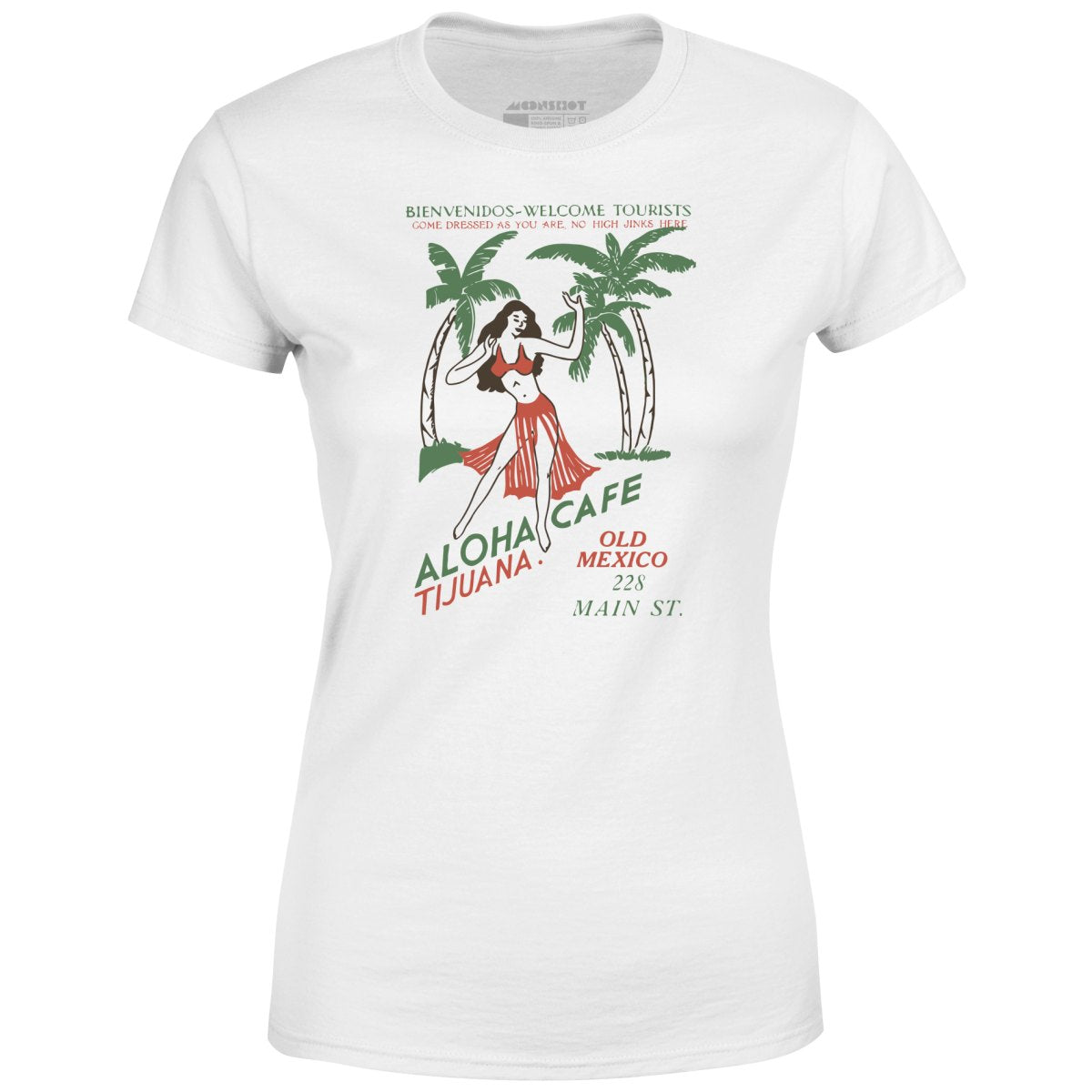 Aloha Cafe - Tijuana, Mexico - Vintage Tiki Bar - Women's T-Shirt
